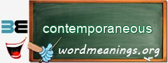 WordMeaning blackboard for contemporaneous